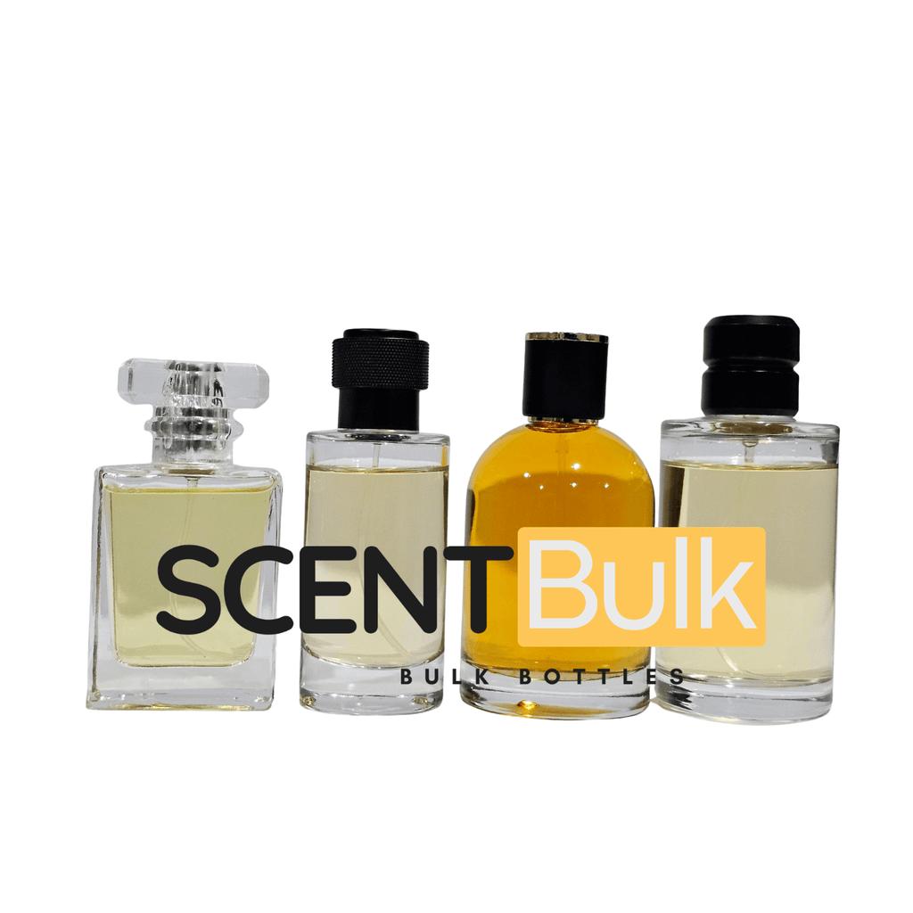 Oud & Bergamot Cologne fragrance display in elegant bottles, showcasing scents for diverse preferences.