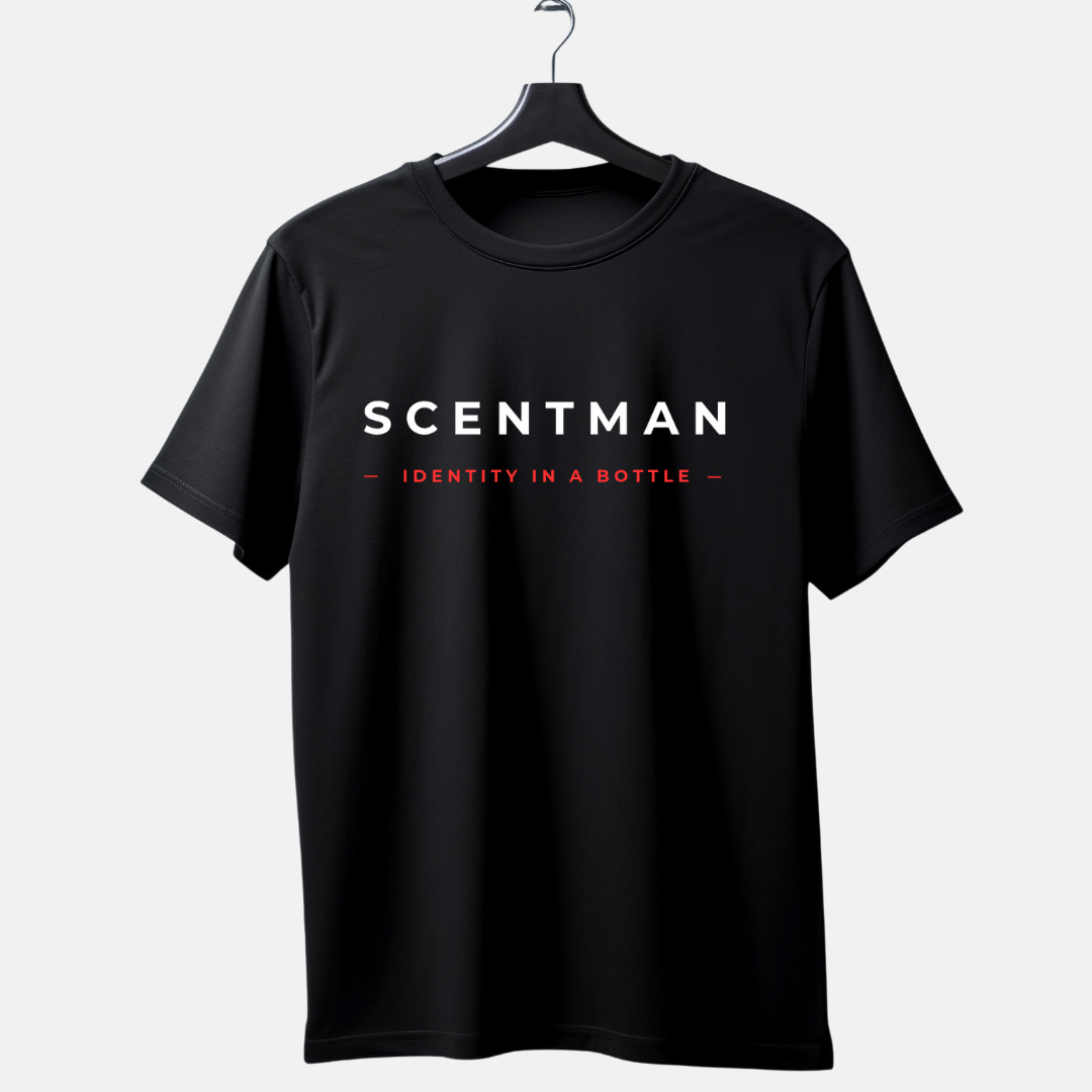 180g Black Scentman T-shirt - Round Quality Tee 2